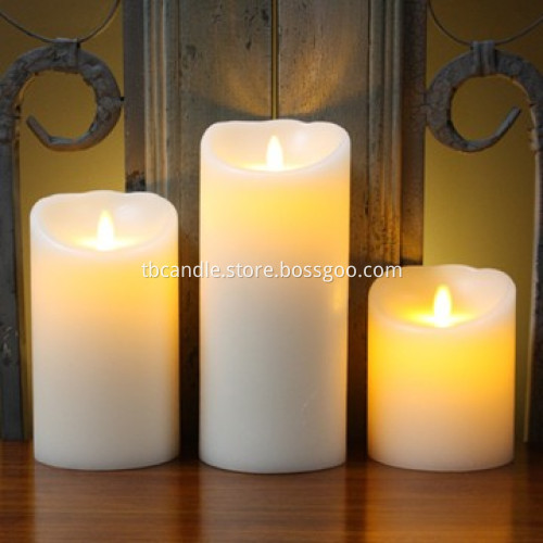 artificial Faux Flame wax luminara flameless candles with moving flame